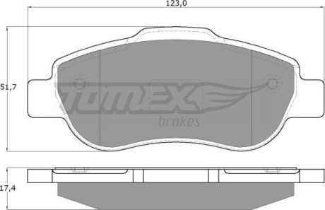 Гальмiвнi колодки дисковi TOMEX 1443