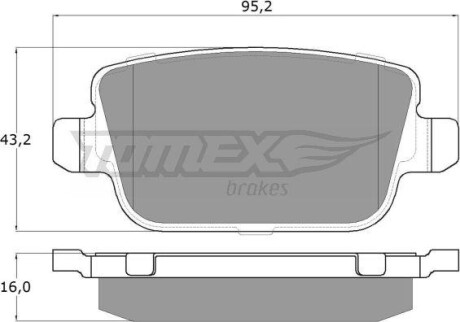 Гальмiвнi колодки дисковi TOMEX 1448