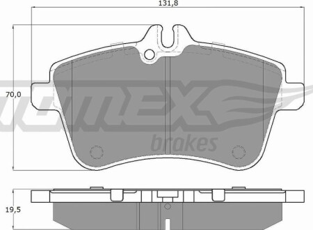 Гальмiвнi колодки дисковi TOMEX 1455