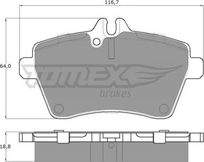 Гальмiвнi колодки дисковi TOMEX 1456