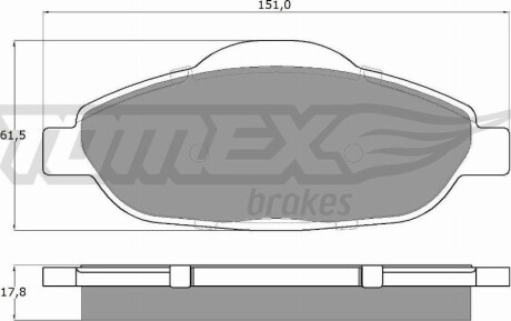 Гальмiвнi колодки дисковi TOMEX 1466