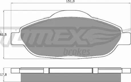 Тормозные колодки дисковые TOMEX 1466