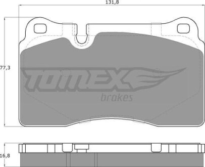 Гальмiвнi колодки дисковi TOMEX 1473