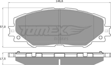 Гальмiвнi колодки дисковi TOMEX 1541