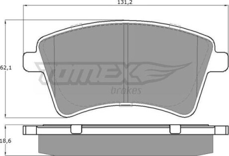Гальмiвнi колодки дисковi TOMEX 1584