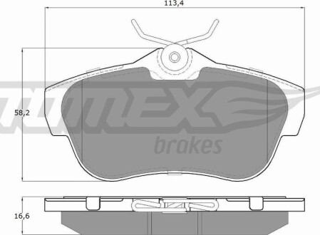 Гальмiвнi колодки дисковi TOMEX 1594