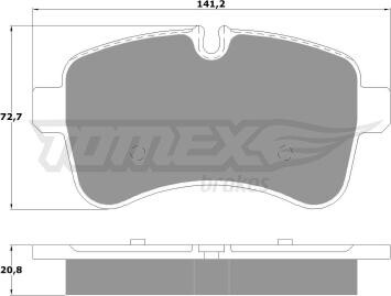 Гальмiвнi колодки дисковi TOMEX 1600