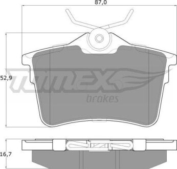 Гальмiвнi колодки дисковi TOMEX 1626