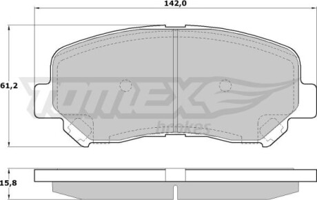 Гальмiвнi колодки дисковi TOMEX 1725