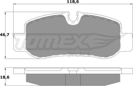 Гальмiвнi колодки дисковi TOMEX 1781