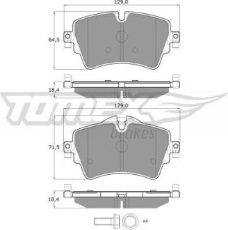 Гальмiвнi колодки дисковi TOMEX 1782