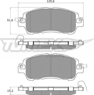Гальмiвнi колодки дисковi TOMEX 1826