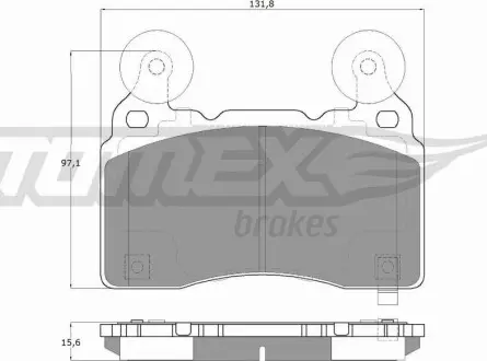 Гальмiвнi колодки дисковi TOMEX 1889
