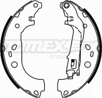 Гальмiвнi колодки барабаннi TOMEX 2198
