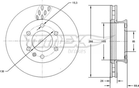 Гальмiвнi диски MB Sprinter/VW Crafter 06- TOMEX 7119