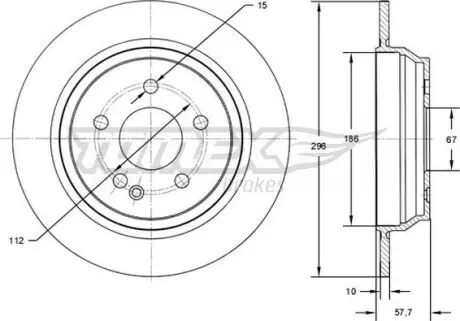 Тормозной диск MB Vito/Viano (W639) 03- TOMEX 7189