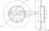 Тормозной диск VW T4 90-03 TOMEX 7226 (фото 1)