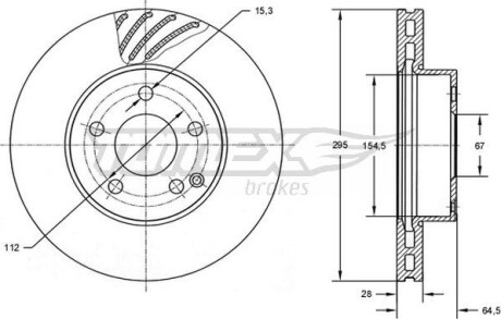 Гальмiвнi диски MB E-class (W211/W212/S211/S212) 02-09 TOMEX 7276