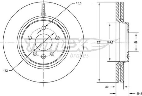 Гальмiвнi диски Audi A6/A8 04-11 TOMEX 7281