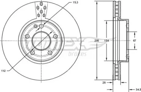 Гальмiвний диск MB E-class (W211/S211) 02-09 TOMEX 7291