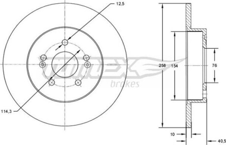 Гальмiвнi диски Hyundai ix20/Kia Venga 1.4/1.6 CRDi 10- TOMEX 7305