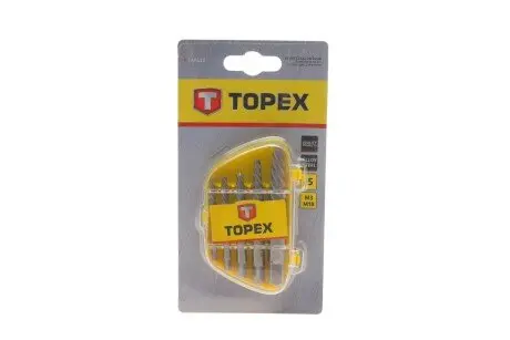 Набір для висвердлювання гвинтів, набір 5 шт. TOPEX 14A110