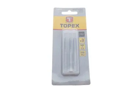 Мітчики M6, набір 3 шт.*1 уп. TOPEX 14A206