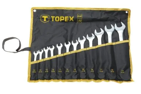 Ключи комбинированные, 13-32 мм, набор 12 шт.*1 уп. TOPEX 35D758