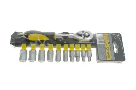 Набор сменных головок 1/4" 11шт. CrV TOPEX 38D650