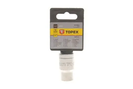 Головка сменная 6-гранная 1/2", 12 мм TOPEX 38D712