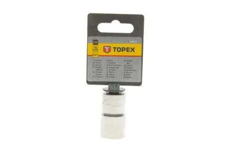 Головка змінна 6-гранна 1/2", 15 мм TOPEX 38D715