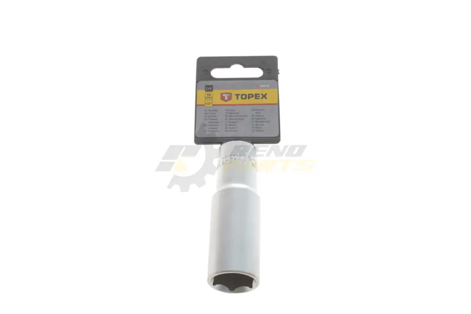 Головка змінна 6-гранна довга 1/2", 19 мм TOPEX 38D757 (фото 1)