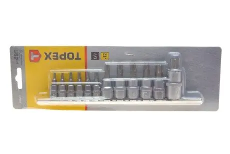 Головка сменная Torx 1/4", 3/8", 1/2", набор 12 шт. TOPEX 39D342