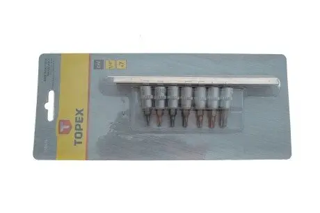 Головки сменные с насадкой Torx набор 7 шт. TOPEX 39D378
