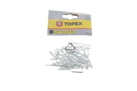 Заклепка з недорогоцінних металів, трубчаста TOPEX 43E302