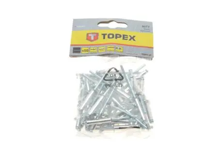 Заклепка з недорогоцінних металів, трубчаста TOPEX 43E507