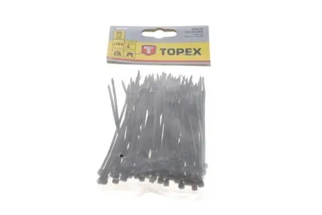 Хомуты 2.5 x 100 мм, 100 шт. черный TOPEX 44E970