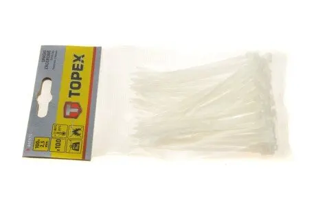 Хомути 2,5 x 100 мм, 100 шт. TOPEX 44E975
