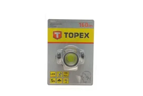 Фонарь налобный 3 Вт LED COB, 3xAAA TOPEX 94W391