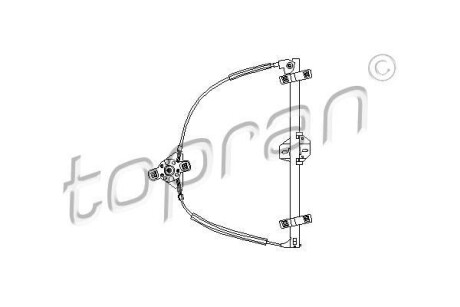 Пiдiймач скла перед.правий VW Golf II,Jetta 87-91 TOPRAN / HANS PRIES 102 888