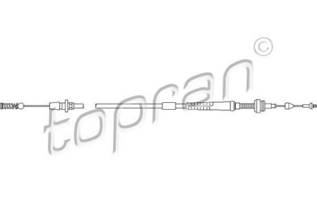 Трос газу TOPRAN / HANS PRIES 103086