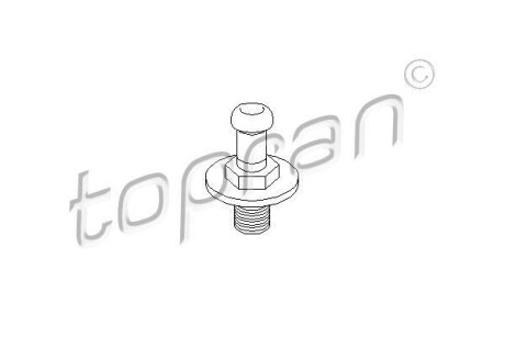 Стопорний болт замка дверей Audi 80 78-86/VW Golf 83-, Passat 81- TOPRAN / HANS PRIES 103542