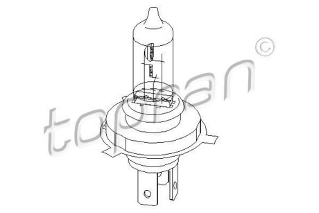 Автолампа H4 12V 60/55W P43t-38 TOPRAN / HANS PRIES 104499