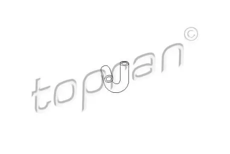 Патрубок радіатора Seat Toledo I 91-99 / VW Golf, Jetta, Passat, Vento 83-99 TOPRAN / HANS PRIES 107304
