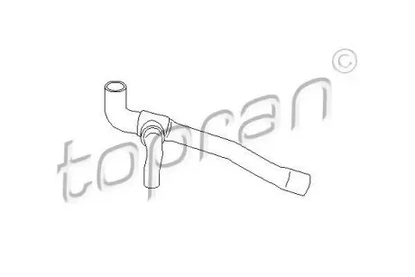 Патрубок системи охолодження VW Caddy 96-03, Golf 92-98, Passat 88-97, Polo 96-00, Sharan 96-00 TOPRAN / HANS PRIES 109009