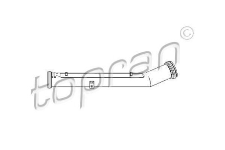 Патрубок с-ми охолодження VW Golf 4, Golf 3, Caddy 2, Polo 1.4/1.6E 95- TOPRAN / HANS PRIES 109 625