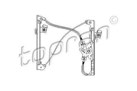 Склопiдйомник переднiй, лiвий, електричний TOPRAN / HANS PRIES 111255