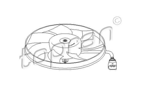 Вентилятор охлаждения радиатора 295мм 200Вт TOPRAN / HANS PRIES 111285