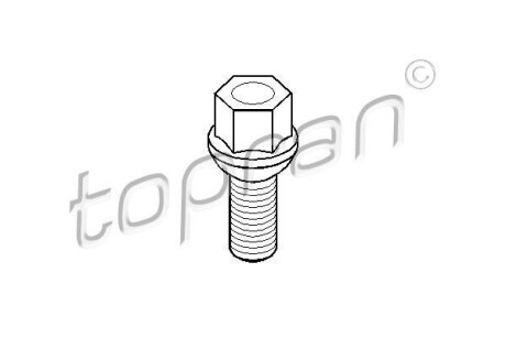 Болт колеса M12x1,5mm L=45mm TOPRAN / HANS PRIES 112225