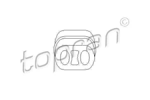 Кронштейн кріплення глушника Opel Omega B/Vektra B/Astra G TOPRAN / HANS PRIES 205 065 (фото 1)